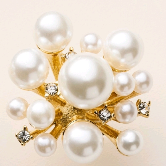Kate Spade Gold and Pearl Cluster Earrings - Picture 5 of 7
